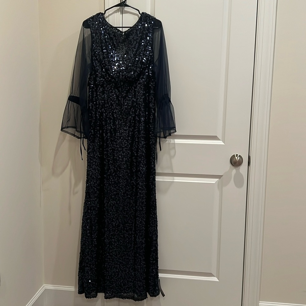 Sequin Navy Blue Gown